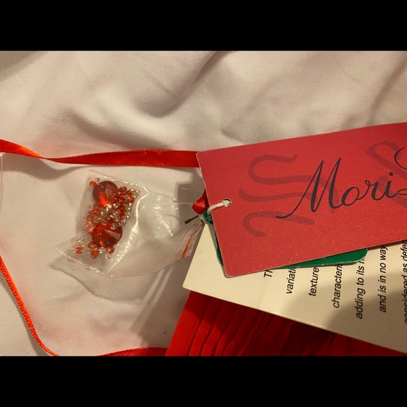 NWT beaded red halter dress size 10 - Picture 5 of 7